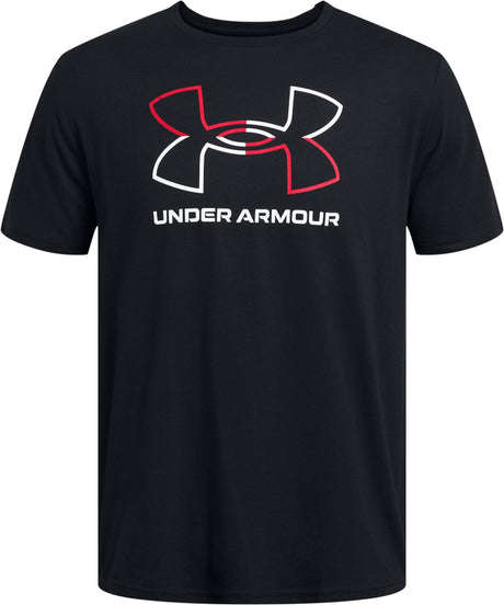 Under armour ua gl foundation update ss-blk heren sportshirt - zwart - rood - wit