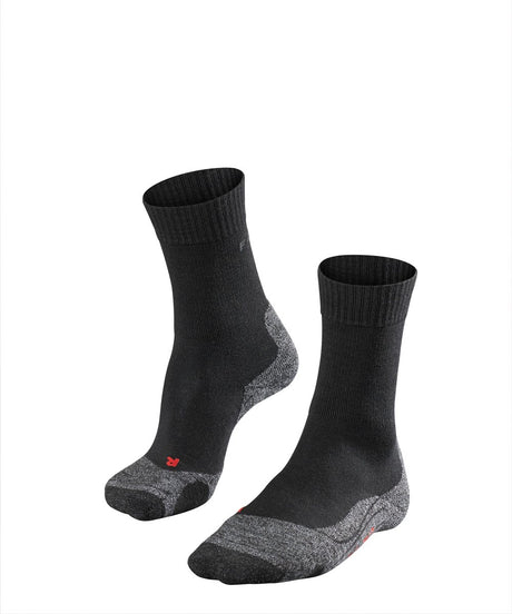 Falke tk2 anti-blaar dik wol functioneel materiaal wandelsokken dames zwart - maat 39-40 39 40