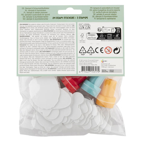 Moxy zelfinktende stempels, 3st. en foamstickers