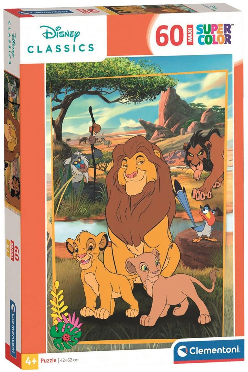 Clementoni kinderpuzzel disney classic - puzzel 60 maxi stukjes - legpuzzel voor je kind - educatief speelgoed - puzzels voor kinderen vanaf 4 jaar