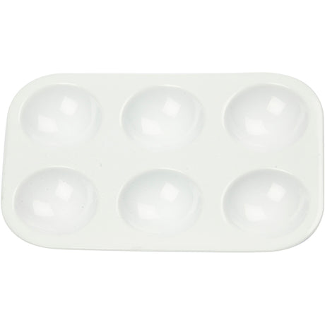 Creativ company https: www.cchobby.nl palet-rechthoekig-palet-met-6-vakken-afm-13x8-5-cm-wit-1-stuk