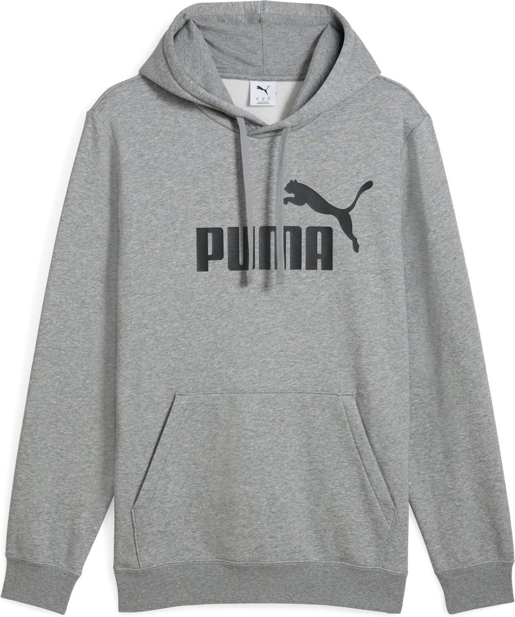 Puma ess no. 1 logo hoodie fl heren sporttrui - medium gray heather l