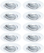 Paulmann inbouwlamp base basisset zwenkbaar rond 90 mm 20° gu10 max. 10w 230v dimbaar wit