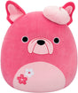 Squishmallows - elise - pink french bulldog w sakura flowers and beret 40cm pluche