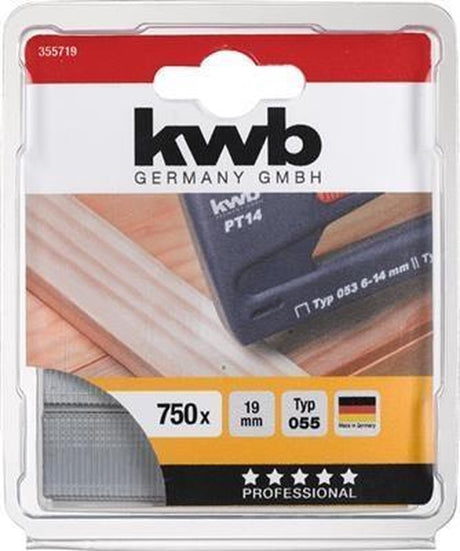 Kwb nagels hard type 055 - 19 mm - 750 stuks