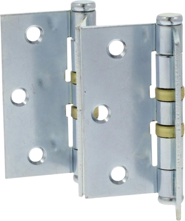 Starx kogelscharnier 76x76 verzinkt - deurscharnier met cilindrische knoppen - gegalvaniseerd staal - geschikt voor binnen buiten - afmeting 76x76 mm - kleur zilver - 2 jaar garantie