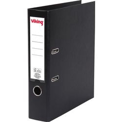 Ordner viking a4 karton, pp (polypropeen) zwart staand 2-rings 1 stuk