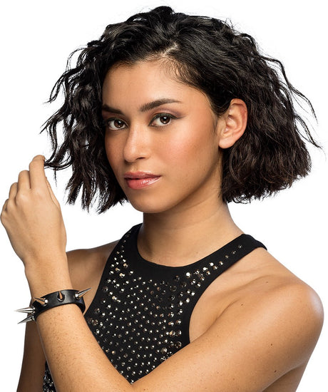 Boland - armband spike deluxe zwart - volwassenen - vrouwen - rocker - punk en aso one size