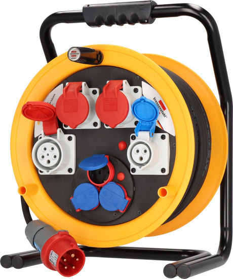 Brennenstuhl brobusta cee 2 fi ip44 kabelhaspel met trolley (kabelhaspel 30m, met fi-bescherming, voor permanent gebruik buitenshuis, made in germany)