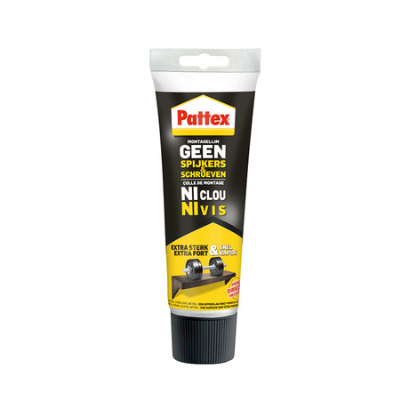 Pattex montagekit 250 g – geen spijkers schroeven – universale montgellijm binnen – extra sterk waterdicht – voor hout, metaal, steen meer