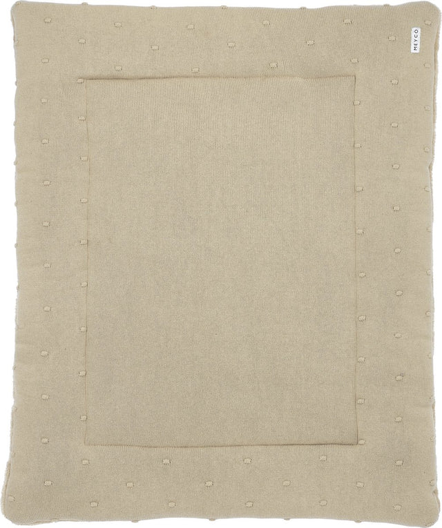 Meyco baby mini knots boxkleed - sand - 77x97cm