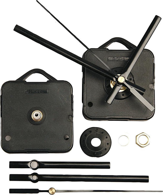Creativ company creative uurwerk 5,5 x 5,5 cm zwart plaatdikte 3 mm