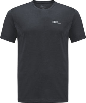 Jack wolfskin vonnan s s t m heren outdoorshirt - phantom - maat l