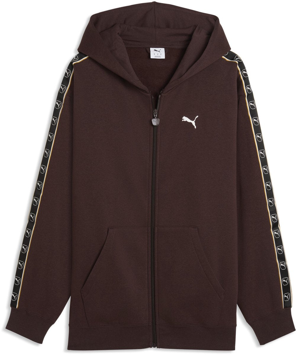 Puma ess elevated tape relaxed full-zip hoodie fl