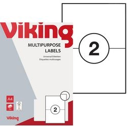 Multifunctionele etiketten viking 61274 wit 100 vel
