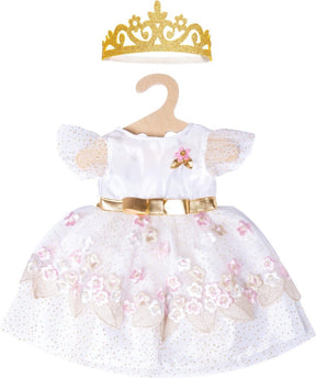 Heless poppenjurk prinses met kroon, 35-45 cm