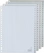 Kangaro tabbladen - a4 - pp 120 micron - grijs - 23-gaats - 100-delig cijfers