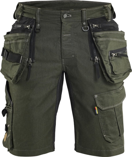 Blåkläder blaklader short denim stretch x1900 1992-1141 - donker herfstgroen zwart - c52