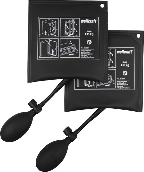 Wolfcraft - montagekussen 2 stuks - 135 kg draagvermogen - opblaasbare luchtkussens - 3677000