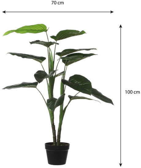 Mica decorations philodendron kunstplant - h100x ø70 cm - groen