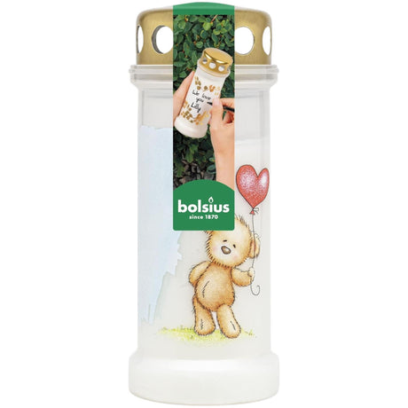 Bolsius graflicht nr 6 knuffelbeer wit