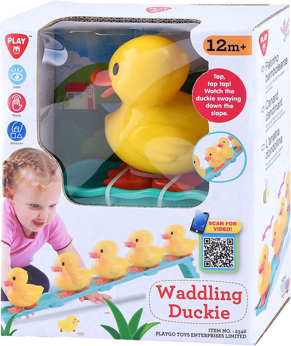 Playgo waggelende eend van de helling speelset
