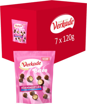 Verkade bites koekballetjes - melkchocolade - 7 x 120 gram zakje