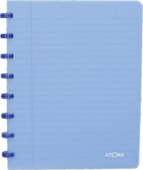 Atoma trendy schrift, ft a5, 144 bladzijden, geruit 5 mm, transparant blauw 1 stuk