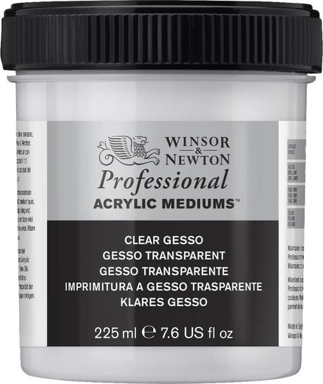 Winsor newton 3040859 professional acrylic clear gesso primer 225 ml – transparante acrylprimer voor acryl- olieverf