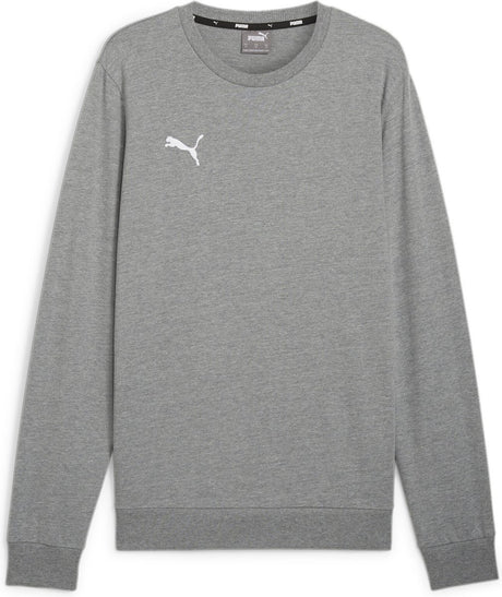 Puma teamgoal casuals crew neck sweat heren sporttrui - medium gray heather- white xl