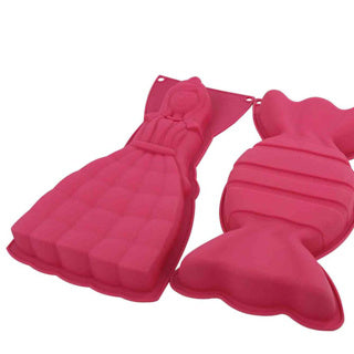 No brand silicone bakvorm snoep princes 17x3x32 cm roze