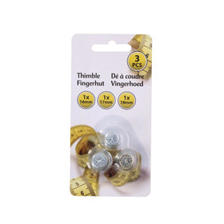 Vingerhoedjes set 3 zilver | 4 stuks