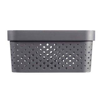 Curver infinity recycled dots opbergbox - 11 liter - antraciet