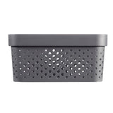Curver infinity recycled dots opbergbox - 11 liter - antraciet