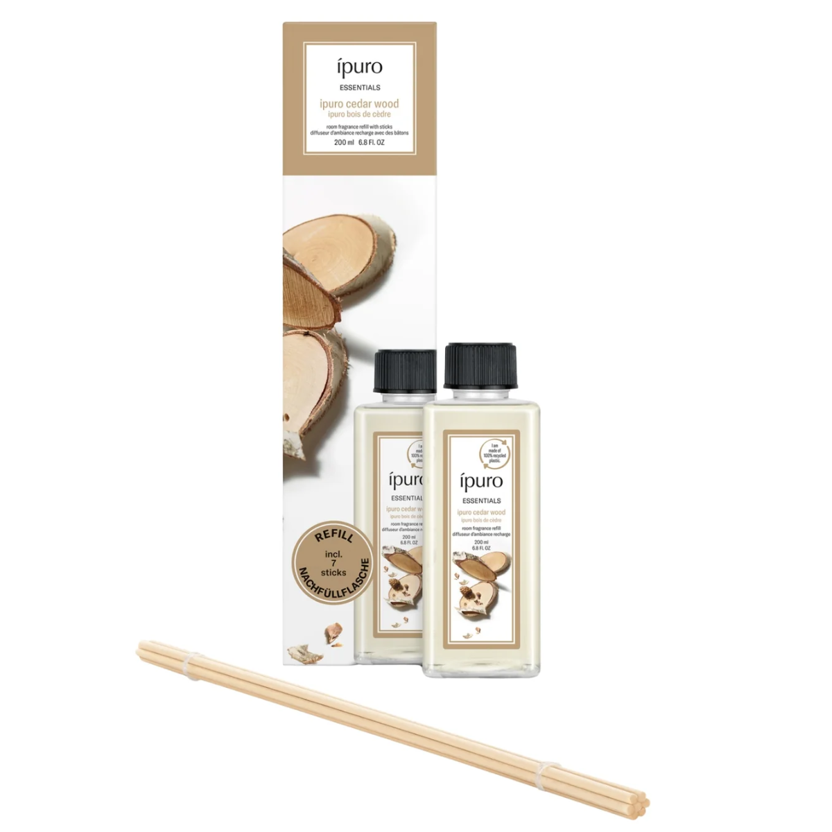 Ipuro geurdiffuser navulling cedar wood 200ml