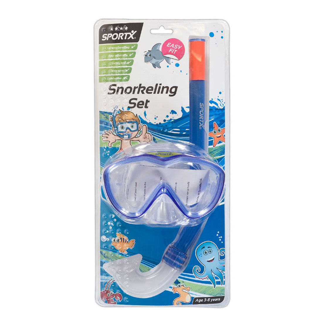 Sportx Kanner snorkel set blo