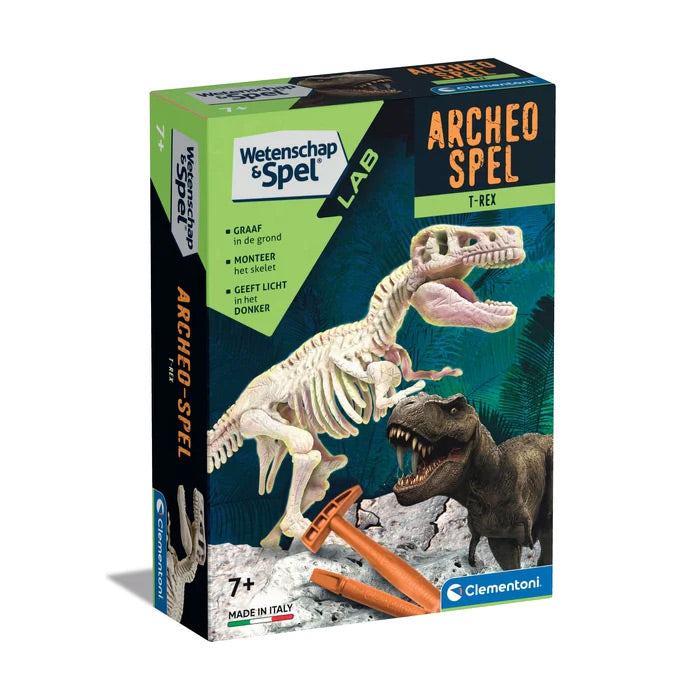 Clementoni Science Game ArcheoSpel T-Rex Fluo