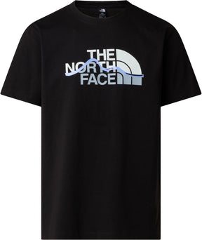 The north face m mountain line regular short sleeve tee heren outdoorshirt - tnf zwart xs