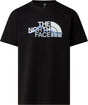 The north face m mountain line regular short sleeve tee heren outdoorshirt - tnf zwart xs