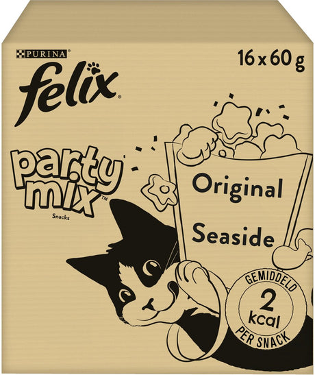 Felix party mix - kattensnacks - kattensnoepjes - original seaside - 16 x 60 g