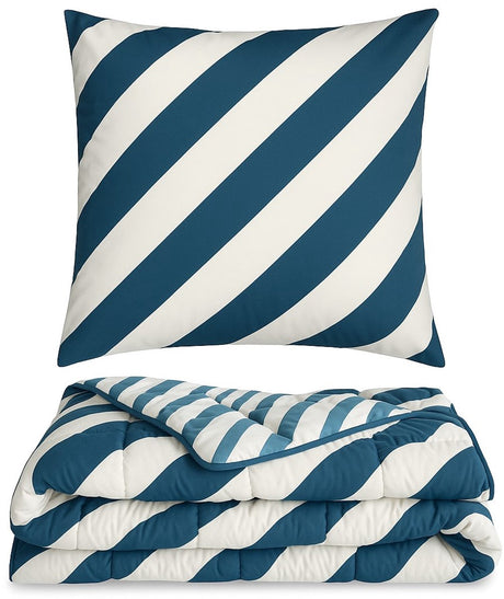Ambiante mares - dekbed zonder overtrek (incl. 2 kussenslopen) - 140x200 cm - blauw - all year - wasbaar