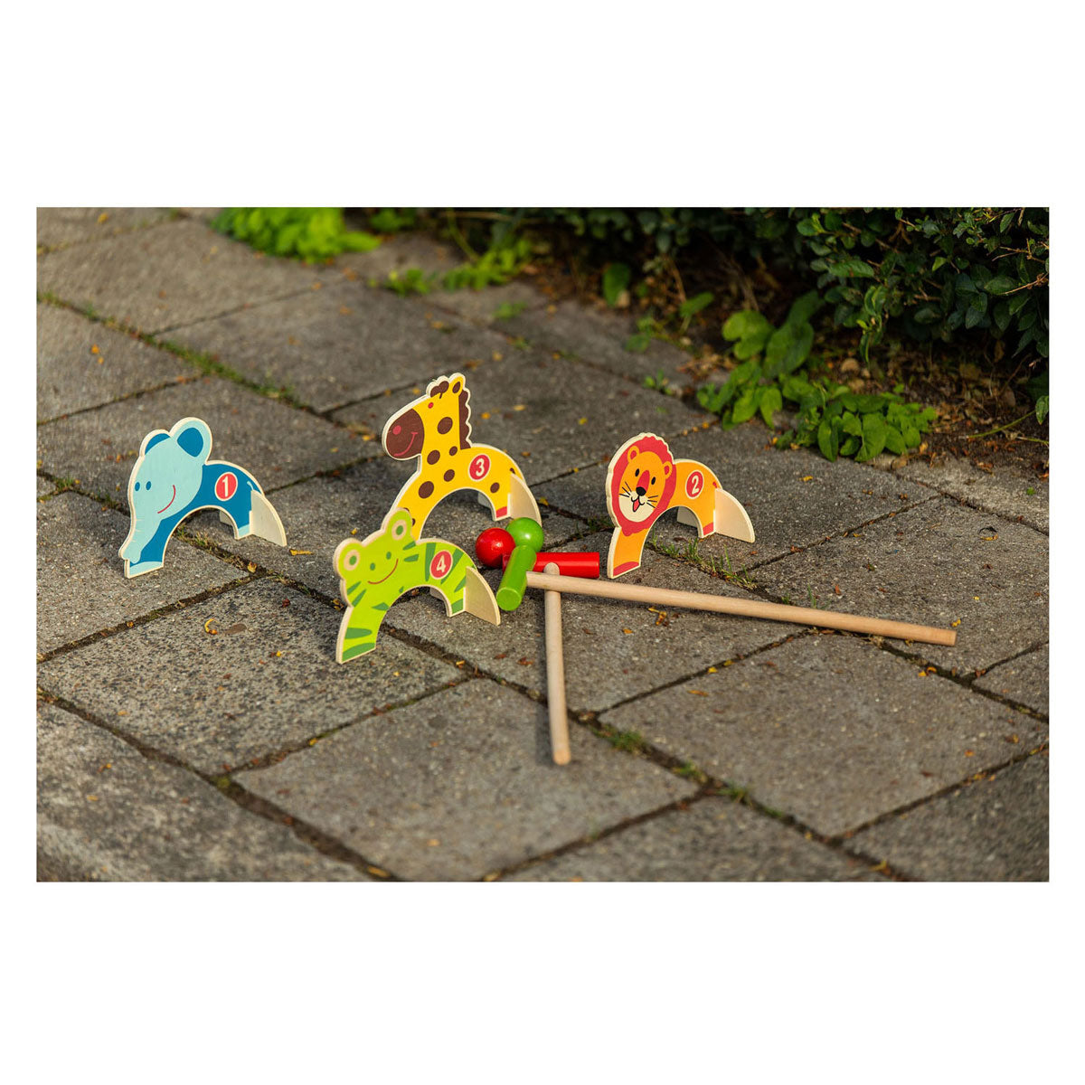 Outdoor spielen Outdoor -Holztiere Krocket Krocket