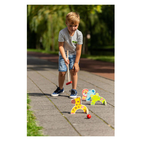 Outdoor play animal croquet - speelgoed - dierenvorm - 4 dierenpoortjes - kindvriendelijk