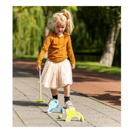 Outdoor play animal croquet - speelgoed - dierenvorm - 4 dierenpoortjes - kindvriendelijk