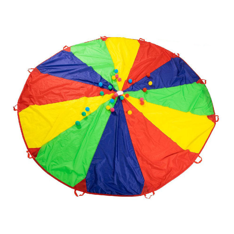 Outdoor play parachutedoek met ballen