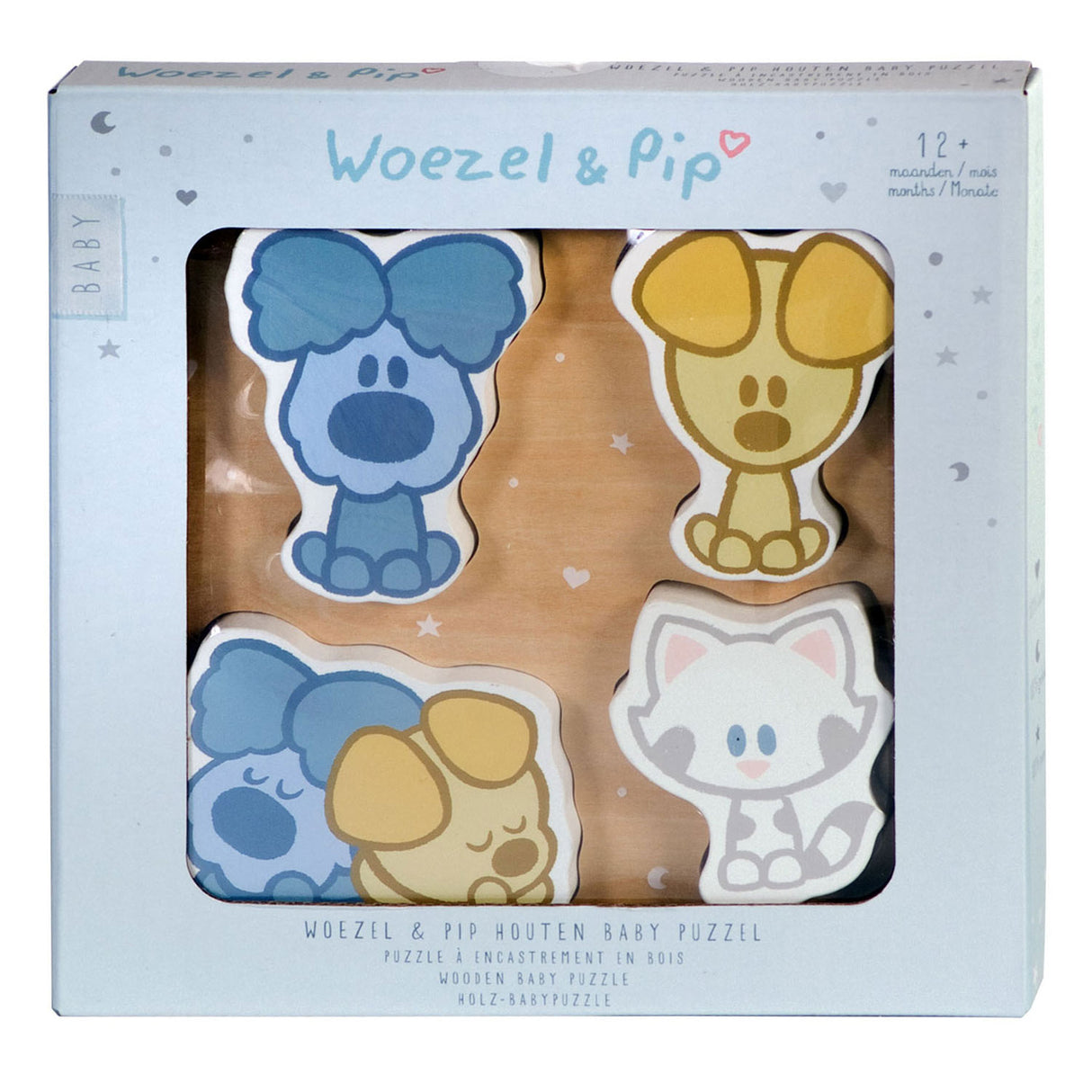 Rubo toys en pip baby houten puzzel, 4st.