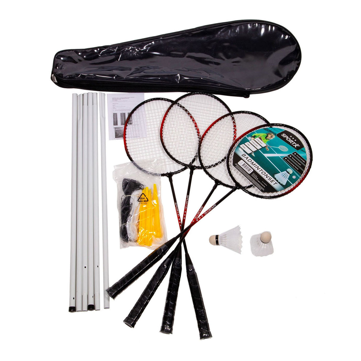 SportX Badmintonset with net