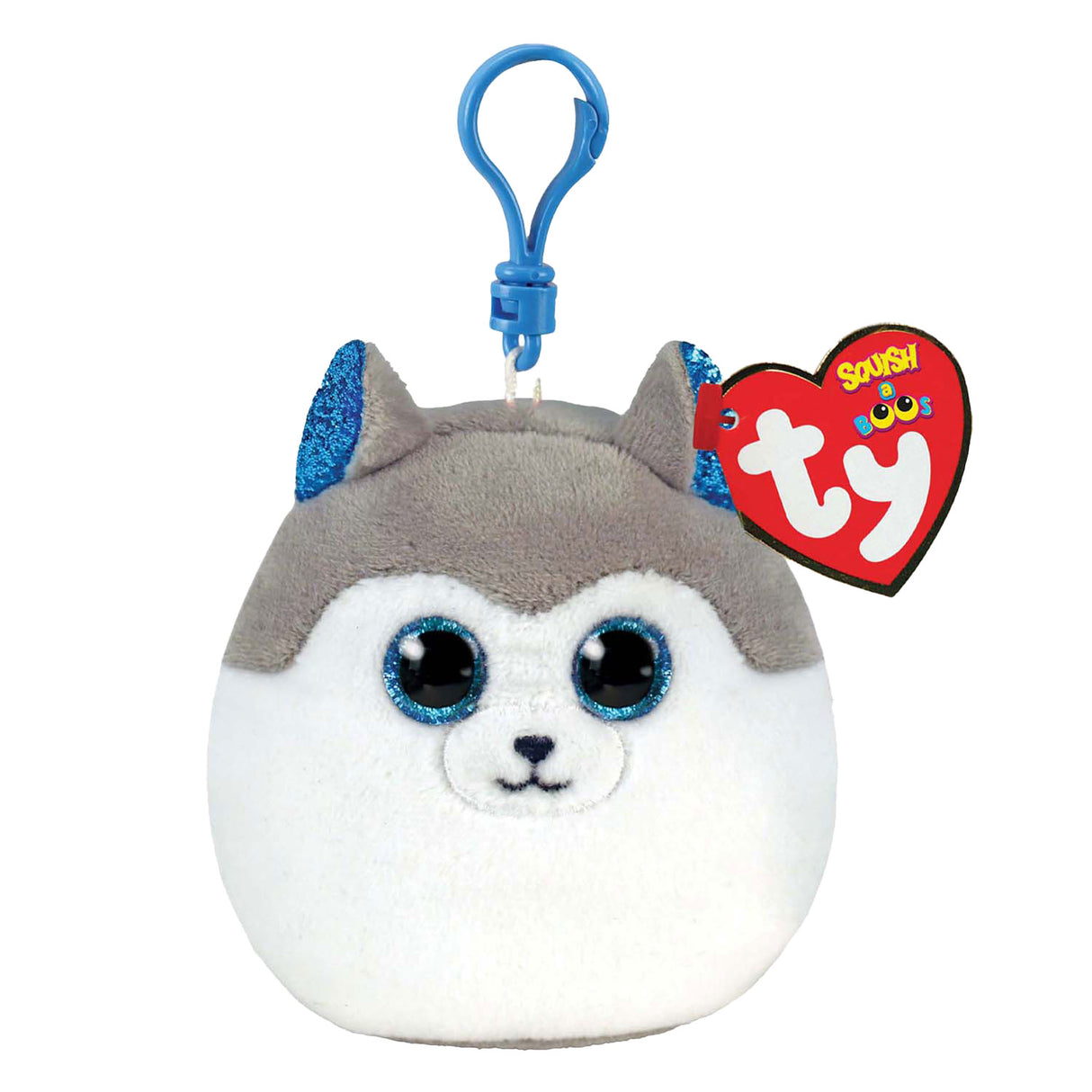 Ty beanie ty squish a boo klip slush husky, 8 cm