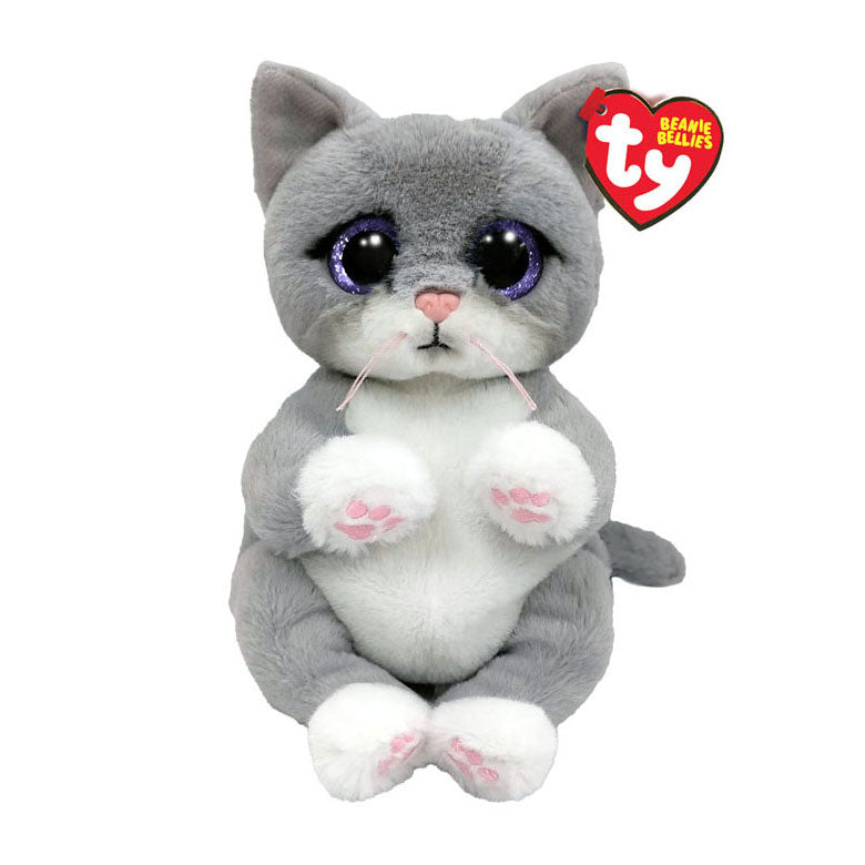 Ty Beanie Babies Belllies Morgan Grey Cat, 15 cm