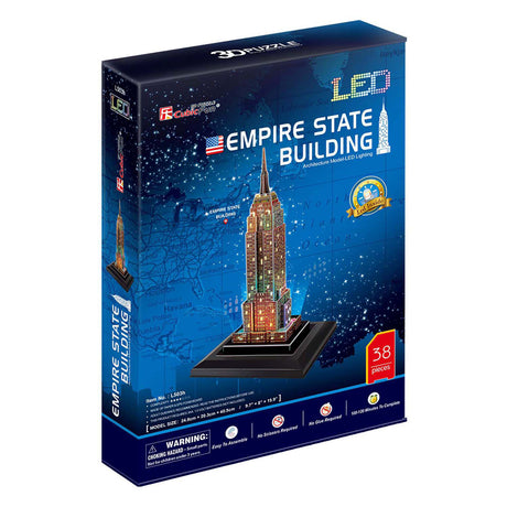 Cubic fun 3d puzzel empire state building met led verlichting